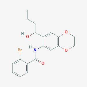 molecular formula C19H20BrNO4 B11044239 2-bromo-N-[7-(1-hydroxybutyl)-2,3-dihydro-1,4-benzodioxin-6-yl]benzamide 