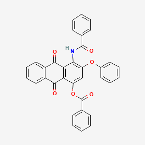 molecular formula C34H21NO6 B11044240 9,10-Dioxo-3-phenoxy-4-[(phenylcarbonyl)amino]-9,10-dihydroanthracen-1-yl benzoate 