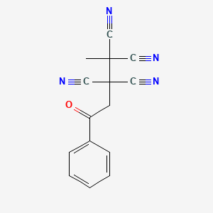 molecular formula C15H10N4O B11044242 5-Oxo-5-phenylpentane-2,2,3,3-tetracarbonitrile 