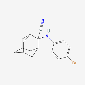 molecular formula C17H19BrN2 B11044289 2-(4-Bromophenyl)amino-2-cyanoadamantane 