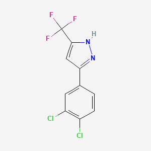 molecular formula C10H5Cl2F3N2 B11044348 5-(3,4-dichlorophenyl)-3-(trifluoromethyl)-1H-pyrazole 