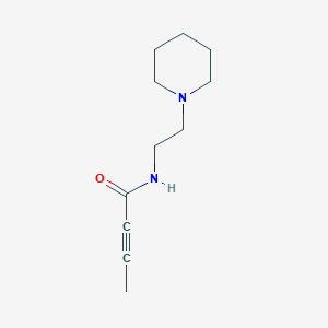 molecular formula C11H18N2O B11044362 N-[2-(Piperidin-1-YL)ethyl]but-2-ynamide 