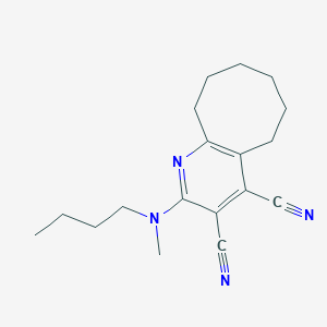 2-[Butyl(methyl)amino]-5H,6H,7H,8H,9H,10H-cycloocta[b]pyridine-3,4-dicarbonitrile