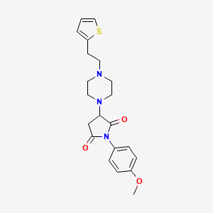 1-(4-Methoxyphenyl)-3-{4-[2-(thiophen-2-yl)ethyl]piperazin-1-yl}pyrrolidine-2,5-dione