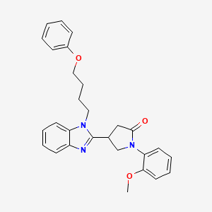 1-(2-methoxyphenyl)-4-[1-(4-phenoxybutyl)-1H-benzimidazol-2-yl]pyrrolidin-2-one