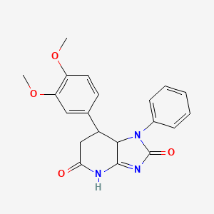 7-(3,4-dimethoxyphenyl)-1-phenyl-7,7a-dihydro-1H-imidazo[4,5-b]pyridine-2,5(4H,6H)-dione