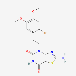 2-amino-4-[2-(2-bromo-4,5-dimethoxyphenyl)ethyl]-5-hydroxy[1,3]thiazolo[4,5-d]pyrimidin-7(4H)-one