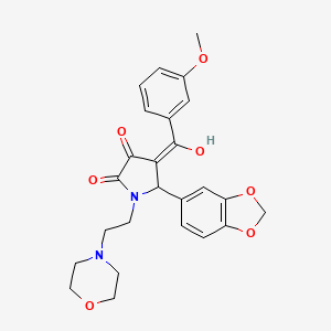 5-(1,3-benzodioxol-5-yl)-3-hydroxy-4-[(3-methoxyphenyl)carbonyl]-1-[2-(morpholin-4-yl)ethyl]-1,5-dihydro-2H-pyrrol-2-one