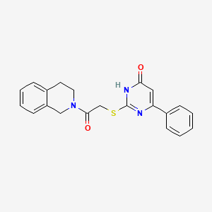 1-(3,4-dihydroisoquinolin-2(1H)-yl)-2-[(4-hydroxy-6-phenylpyrimidin-2-yl)sulfanyl]ethanone