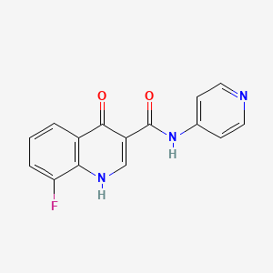 8-fluoro-4-hydroxy-N-(pyridin-4-yl)quinoline-3-carboxamide