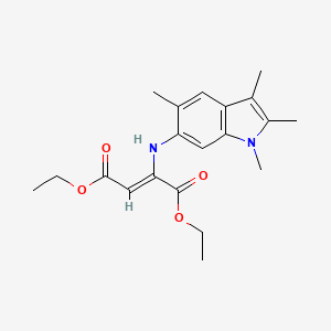 diethyl (2Z)-2-[(1,2,3,5-tetramethyl-1H-indol-6-yl)amino]but-2-enedioate