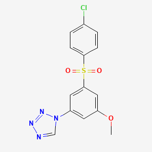 1-{3-[(4-chlorophenyl)sulfonyl]-5-methoxyphenyl}-1H-tetrazole