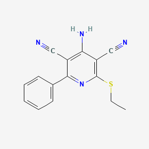 4-Amino-2-(ethylsulfanyl)-6-phenylpyridine-3,5-dicarbonitrile