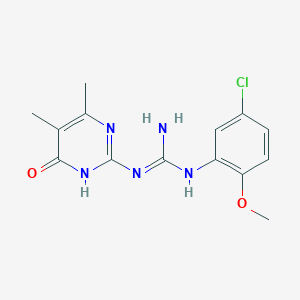 1-(5-Chloro-2-methoxyphenyl)-3-(4-hydroxy-5,6-dimethylpyrimidin-2-yl)guanidine