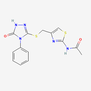 N-(4-{[(5-oxo-4-phenyl-4,5-dihydro-1H-1,2,4-triazol-3-yl)sulfanyl]methyl}-1,3-thiazol-2-yl)acetamide