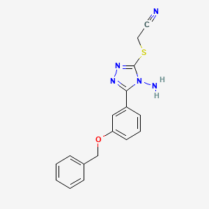 ({4-amino-5-[3-(benzyloxy)phenyl]-4H-1,2,4-triazol-3-yl}sulfanyl)acetonitrile