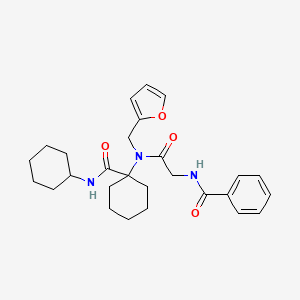 N-(2-{[1-(cyclohexylcarbamoyl)cyclohexyl](furan-2-ylmethyl)amino}-2-oxoethyl)benzamide