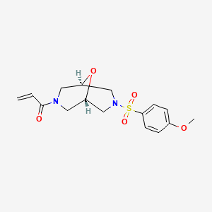 molecular formula C16H20N2O5S B11045803 1-{(1R,5S)-7-[(4-Methoxyphenyl)sulfonyl]-9-oxa-3,7-diazabicyclo[3.3.1]non-3-YL}-2-propen-1-one 