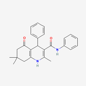 2,7,7-trimethyl-5-oxo-N,4-diphenyl-1,4,5,6,7,8-hexahydroquinoline-3-carboxamide