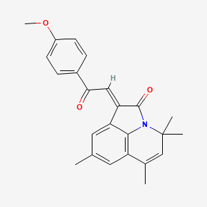 (1E)-1-[2-(4-methoxyphenyl)-2-oxoethylidene]-4,4,6,8-tetramethyl-4H-pyrrolo[3,2,1-ij]quinolin-2(1H)-one