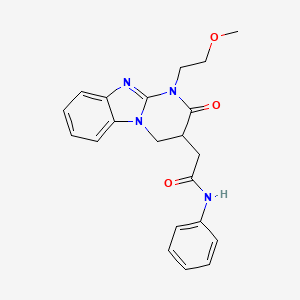 2-[1-(2-methoxyethyl)-2-oxo-1,2,3,4-tetrahydropyrimido[1,2-a]benzimidazol-3-yl]-N-phenylacetamide