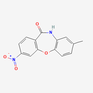 molecular formula C14H10N2O4 B11045886 8-methyl-3-nitrodibenzo[b,f][1,4]oxazepin-11(10H)-one 