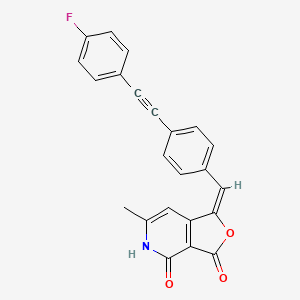 (1E)-1-{4-[(4-fluorophenyl)ethynyl]benzylidene}-6-methylfuro[3,4-c]pyridine-3,4(1H,5H)-dione