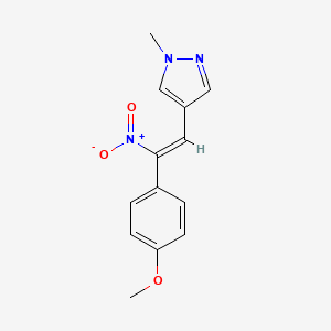 molecular formula C13H13N3O3 B11045898 4-[(Z)-2-(4-methoxyphenyl)-2-nitroethenyl]-1-methyl-1H-pyrazole 