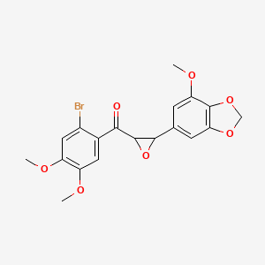 molecular formula C19H17BrO7 B11045903 (2-Bromo-4,5-dimethoxyphenyl)[3-(7-methoxy-1,3-benzodioxol-5-yl)oxiran-2-yl]methanone 