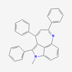 molecular formula C30H22N2 B11045913 1-methyl-2,3,5-triphenyl-1H-azepino[4,3,2-cd]indole 