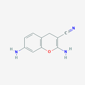 molecular formula C10H9N3O B11045917 2,7-diamino-4H-chromene-3-carbonitrile 