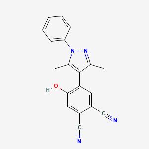 4-(3,5-dimethyl-1-phenyl-1H-pyrazol-4-yl)-5-hydroxybenzene-1,2-dicarbonitrile