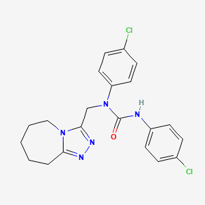 1,3-bis(4-chlorophenyl)-1-(6,7,8,9-tetrahydro-5H-[1,2,4]triazolo[4,3-a]azepin-3-ylmethyl)urea