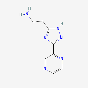 2-[3-(pyrazin-2-yl)-1H-1,2,4-triazol-5-yl]ethanamine