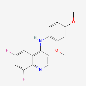 molecular formula C17H14F2N2O2 B11045993 4-Quinolinamine, N-(2,4-dimethoxyphenyl)-6,8-difluoro- CAS No. 1267499-15-9