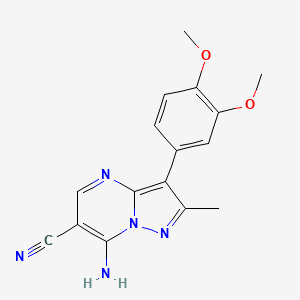 7-Amino-3-(3,4-dimethoxyphenyl)-2-methylpyrazolo[1,5-a]pyrimidine-6-carbonitrile