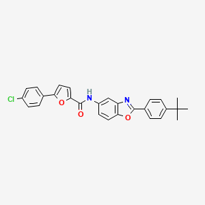 N-[2-(4-tert-butylphenyl)-1,3-benzoxazol-5-yl]-5-(4-chlorophenyl)furan-2-carboxamide