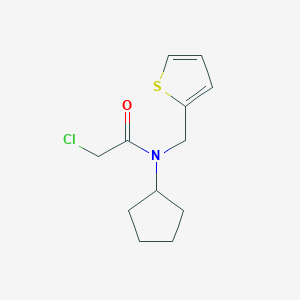 2-chloro-N-cyclopentyl-N-[(thiophen-2-yl)methyl]acetamide