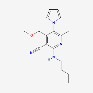 molecular formula C17H22N4O B11046041 2-(butylamino)-4-(methoxymethyl)-6-methyl-5-(1H-pyrrol-1-yl)pyridine-3-carbonitrile 