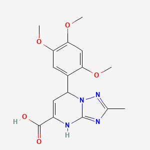 molecular formula C16H18N4O5 B11046060 2-Methyl-7-(2,4,5-trimethoxyphenyl)-3,7-dihydro[1,2,4]triazolo[1,5-a]pyrimidine-5-carboxylic acid 