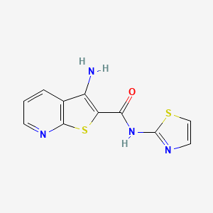 molecular formula C11H8N4OS2 B11046170 3-amino-N-(1,3-thiazol-2-yl)thieno[2,3-b]pyridine-2-carboxamide 