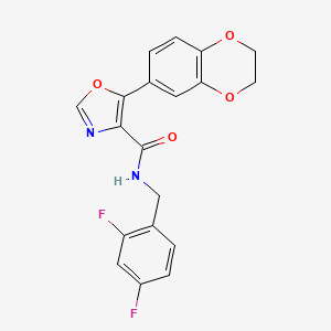 N-(2,4-difluorobenzyl)-5-(2,3-dihydro-1,4-benzodioxin-6-yl)-1,3-oxazole-4-carboxamide