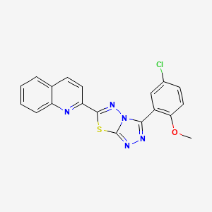 2-[3-(5-Chloro-2-methoxyphenyl)[1,2,4]triazolo[3,4-b][1,3,4]thiadiazol-6-yl]quinoline