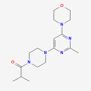 molecular formula C17H27N5O2 B11046202 2-Methyl-1-(4-(2-methyl-6-morpholinopyrimidin-4-yl)piperazin-1-yl)propan-1-one 