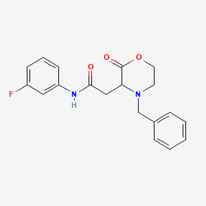 2-(4-benzyl-2-oxomorpholin-3-yl)-N-(3-fluorophenyl)acetamide