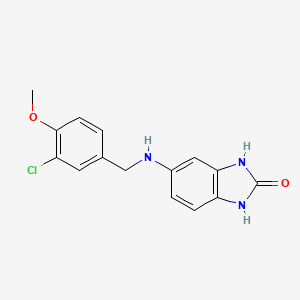 5-[(3-chloro-4-methoxybenzyl)amino]-1,3-dihydro-2H-benzimidazol-2-one