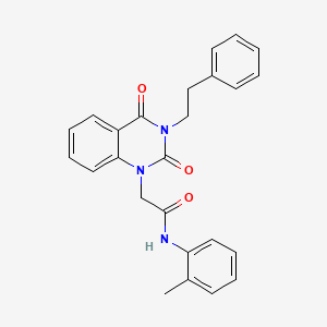 2-[2,4-dioxo-3-(2-phenylethyl)-3,4-dihydroquinazolin-1(2H)-yl]-N-(2-methylphenyl)acetamide