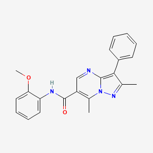 N-(2-methoxyphenyl)-2,7-dimethyl-3-phenylpyrazolo[1,5-a]pyrimidine-6-carboxamide