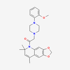 2-[4-(2-methoxyphenyl)piperazin-1-yl]-1-(6,6,8-trimethyl[1,3]dioxolo[4,5-g]quinolin-5(6H)-yl)ethanone