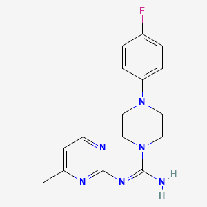 N-(4,6-dimethylpyrimidin-2-yl)-4-(4-fluorophenyl)piperazine-1-carboximidamide